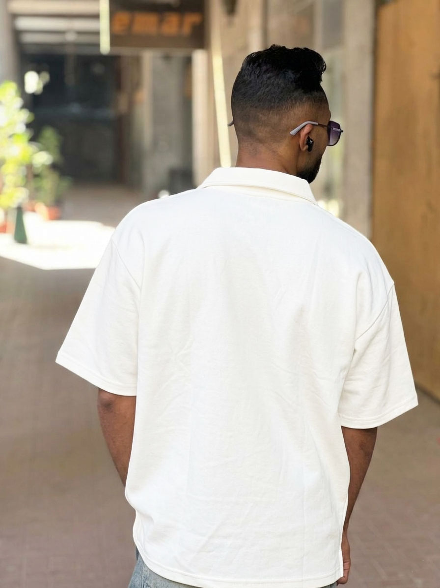 Oversized Black Polo T-Shirt