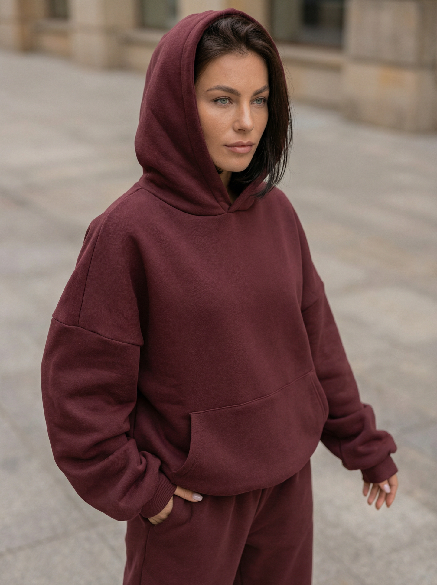 Burgundy Force Hoodie
