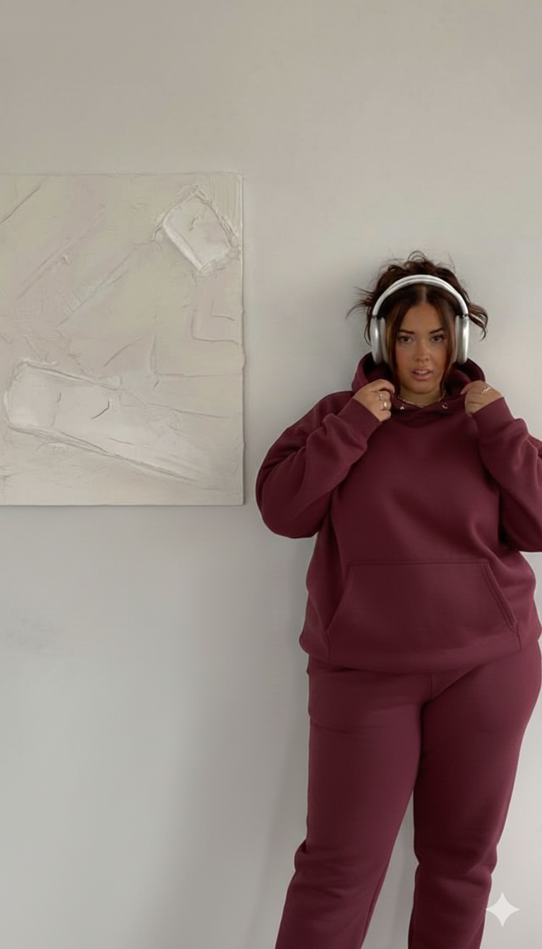 Burgundy Force Hoodie