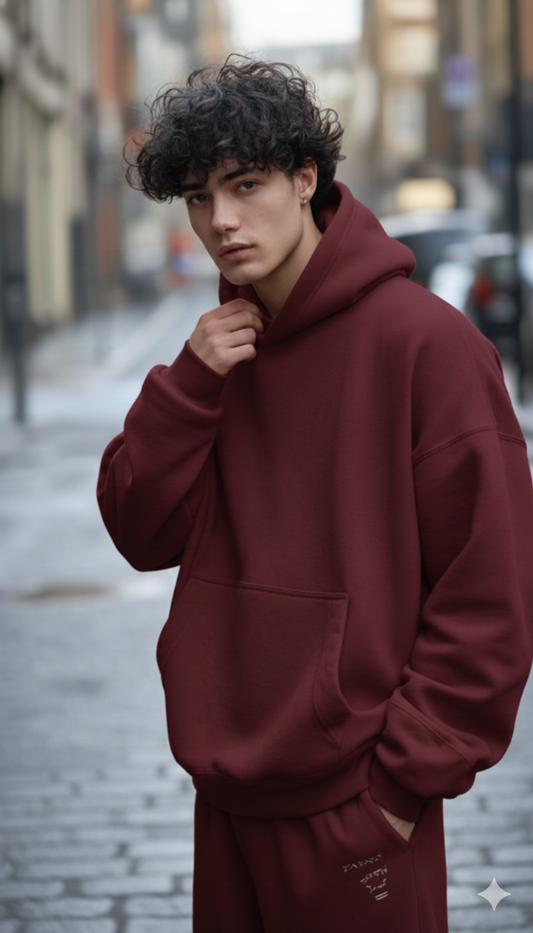 Burgundy Force Hoodie