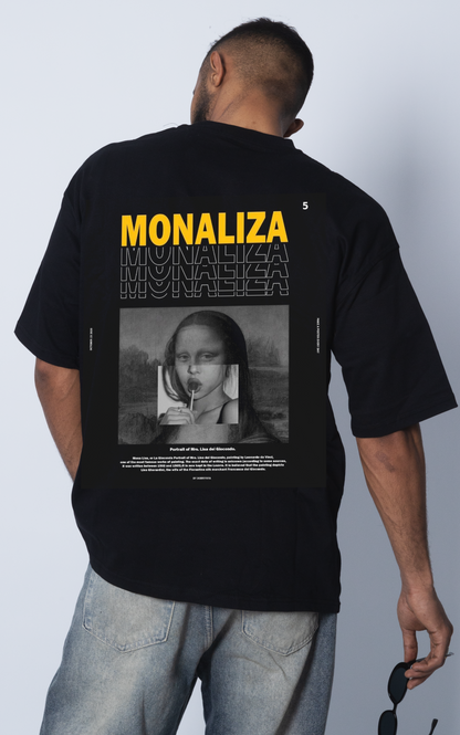 Monaliza Oversized Tee – Black Edition